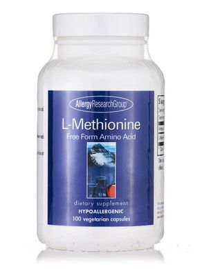 L-Метіонін, L-Methionine, Allergy Research Group, 500 мг, 100 вегетаріанських капсул