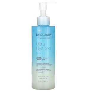 Missha, Super Aqua, gentle peeling with hyaluronic acid, 250 ml (8.45 fl oz).