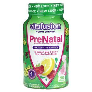 PreNatal, ДГК, фолиевая кислота и мультивитамины, VitaFusion, 90 жевательных таблеток купить в Киеве и Украине