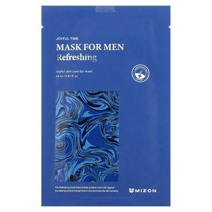 Mizon, Men, Refreshing Beauty Mask, 1 Sheet Mask, 0.81 fl oz (24 ml) купить в Киеве и Украине