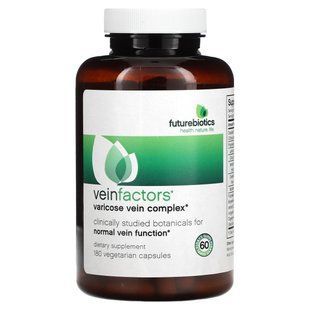 VeinFactors, Комплекс при варикозном расширении вен, FutureBiotics, 180 вегетарианских капсул купить в Киеве и Украине