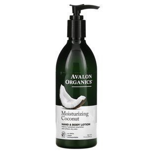 Avalon Organics, Лосьйон для рук та тіла, зволожуючий кокос, 340 г (12 унцій)
