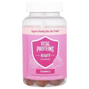 Vital Proteins, Beauty Gummies, strawberry, 60 chewable candies.