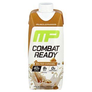 MusclePharm, Combat Ready&trade; Protein Shake, Salted Caramel, 17 fl oz (500 ml) купить в Киеве и Украине