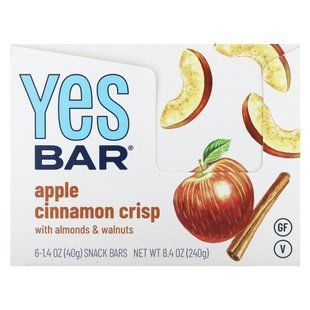 Yes Bar, Snack Bar, Apple Cinnamon Crisp, 6 Bars, 1.4 oz (40 g) Each купить в Киеве и Украине