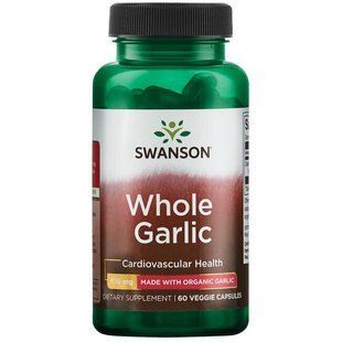 Whole Garlic - Made with Organic Garlic, Swanson, 60 capsules