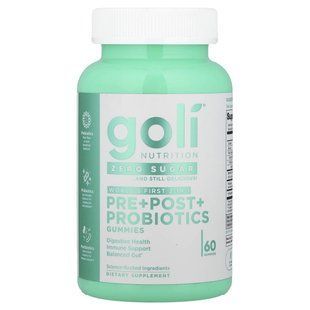 Goli Nutrition, Pre + Post + Probiotics Gummies, 60 Gummies