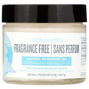 Натуральний дезодорант в баночці, без аромату, Schmidt's Naturals, 56,7 г