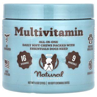 Natural Dog Company, Мультивитамины, для всех возрастов, утка и батат, 90 жевательных таблеток, 284 г (10 унций) купить в Киеве и Украине