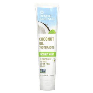Зубная паста с кокосовым маслом, Кокос и мята, Desert Essence, 6,25 унции (176 г) купить в Киеве и Украине