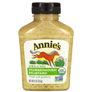 Горчица из хрена, Органический продукт, Annie's Naturals, 9 унций (255 г) купить в Киеве и Украине