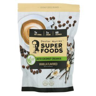 Кето-кокосовые сливки, ваниль, Super Foods, Keto Coconut Creamer, Vanilla, Dr. Murray's, 453.5 г купить в Киеве и Украине