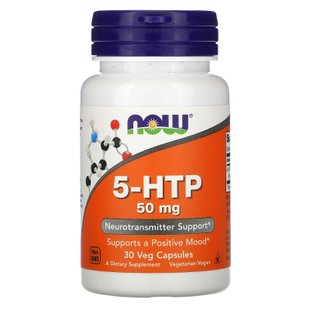 Гидрокситриптофан Now Foods (5-HTP) 50 мг 30 капсул купить в Киеве и Украине