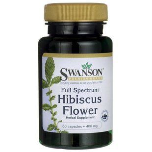 Hibiscus Swanson (Full Spectrum Hibiscus Flower) 400 mg 60 capsules