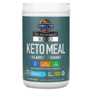 Keto - balance vanilla flavor Garden of Life (Keto Meal) 672 g