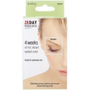 28-day mascara, gel tint kit for lashes, brown, Godefroy, 25 applications