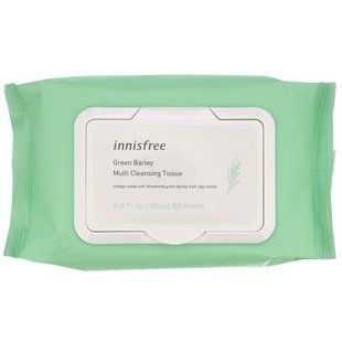 Green Barley, Cleansing Tissue, Innisfree, 50 sheets, 250 ml.