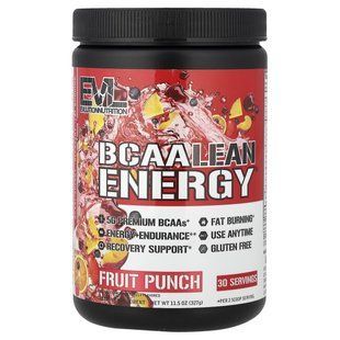 EVLution Nutrition, BCAA Lean Energy&reg;, фруктовий пунш, 327 г (11,5 унції)