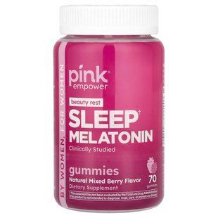 Pink, Sleep Melatonin Gummies, Natural Mixed Berry, 70 Gummies купить в Киеве и Украине