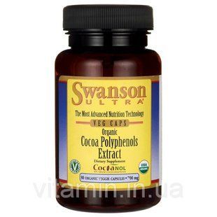 Organic extract of cocoa polyphenols, 700 mg, 30 capsules