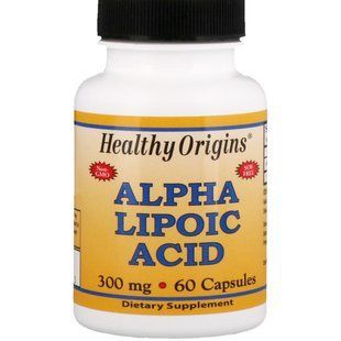 Альфа-липоевая кислота Healthy Origins (Alpha-lipoic acid) 300 мг 60 капсул купить в Киеве и Украине