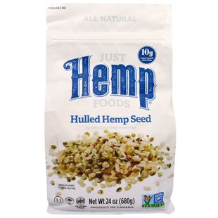 Лущеное семя конопли, Just Hemp Foods, 24 унции (680 г) купить в Киеве и Украине