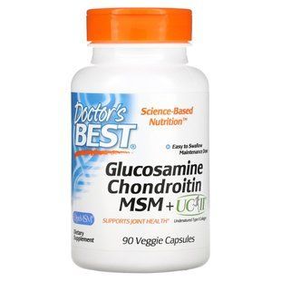 Doctor's Best, Glucosamine Chondroitin, MSM + UCII, 90 Veggie Capsule купить в Киеве и Украине