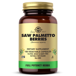 Со Пальметто ягоды Solgar (Saw Palmetto Berries) 100 капсул на растительной основе купить в Киеве и Украине