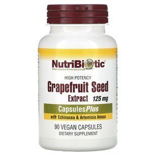 Екстракт насіння грейпфрута з ехінацеєю та полином NutriBiotic (Grapefruit Seed Extract with Echinacea and Wormwood) 90 капсул