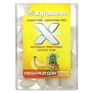 Xyloburst, Xylitol Gum, Fresh Fruit, 25 Pieces купить в Киеве и Украине