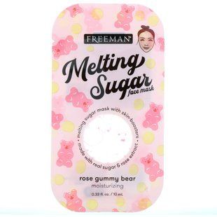 Face mask Melting Sugar, moisturizing, rose and chewing candy, Freeman Beauty, 0.33 fl. oz. (10 ml)
