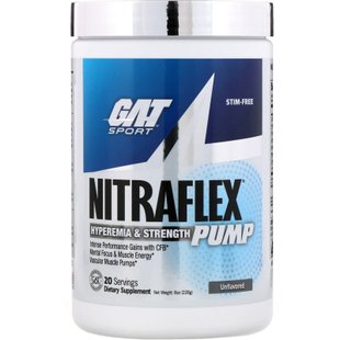 Добавка для набора мышечной массы Nitraflex Pump, без добавок, GAT, 228 г купить в Киеве и Украине