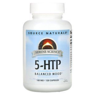 5-HTP 5-Hydroxy L-Tryptophan Source Naturals 100 mg 120 Capsules