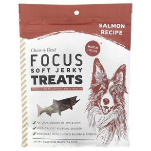 Chew + Heal, Focus Soft Jerky Treats, For Dogs, Salmon, 5 oz (142 g) купить в Киеве и Украине