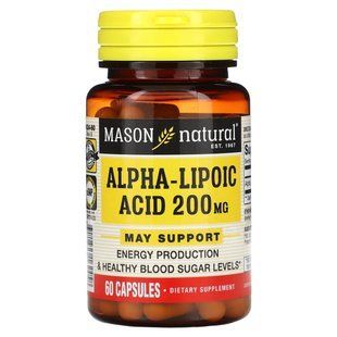 Альфа-липоевая кислота Mason Natural (Alpha Lipoic Acid) 200 мг 60 капсул купить в Киеве и Украине