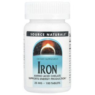 Source Naturals Iron 25 mg 100 tablets