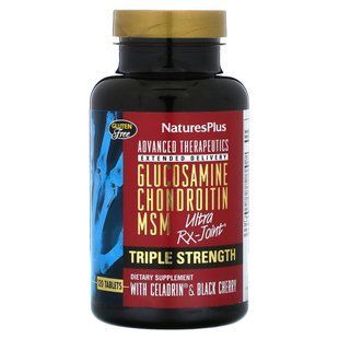 NaturesPlus, Advanced Therapeutics, Glucosamine Chondroitin MSM Ultra Rx-Joint, Triple Strength, 120 Tablets купить в Киеве и Украине