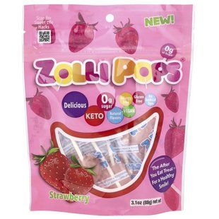 Lollipops with strawberry flavor