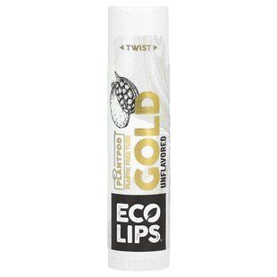 Органічний, Золотий бальзам для губ, що не ароматизований, Eco Lips Inc, 015 унцій (425 г)