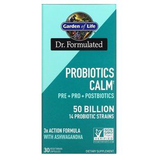 Garden of Life, Probiotics Calm, 50 Billion, 30 Vegetarian Capsules купить в Киеве и Украине