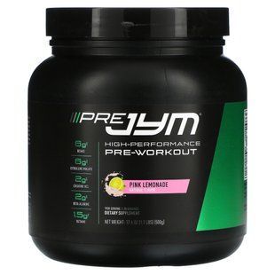 JYM Supplement Science, Pre JYM, high-performance pre-workout, pink lemonade, 1.1 pounds (500 g)