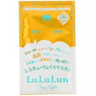 Вітамінна маска One Night Rescue, Lululun, 1 лист, 1,2 рідкої унції (35 мл)