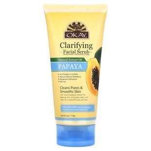 Okay Pure Naturals, Clarifying Facial Scrub, Natural Extract of Papaya, 6 oz (170 g) купить в Киеве и Украине