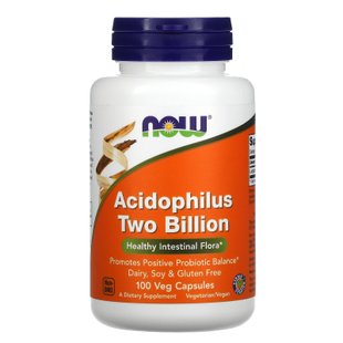 Пробиотики Now Foods (Acidophilus Two Billion) 2 млрд КОЕ 100 капсул купить в Киеве и Украине