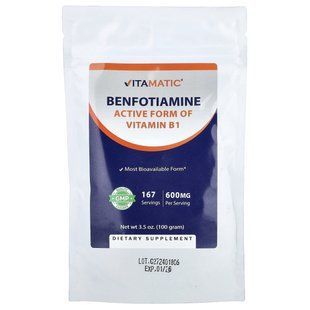 Vitamatic, бенфотіамін, 100 г (3,5 унції)