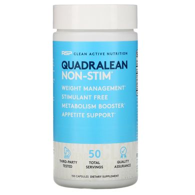 QuadraLean, без стимуляторів ваги, RSP Nutrition, 150 капсул