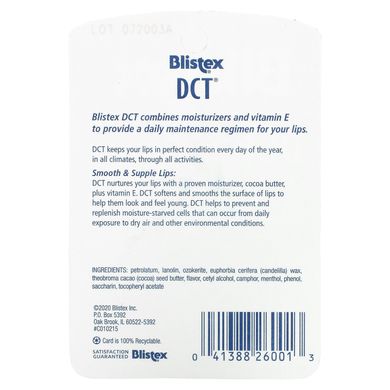 DCT (Щоденне зволоження) для губ, SPF20, Blistex, 0,25 унції (7,08 г)