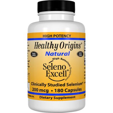 Добавка із високим вмістом селену Healthy Origins (Seleno Excell) 200 мкг 180 капсул