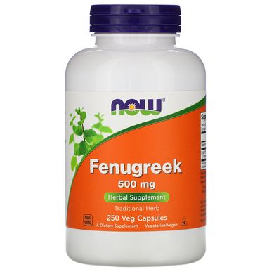 Пажитник Now Foods (Fenugreek) 500 мг 250 капсул