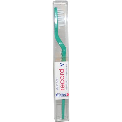 Record V, М'яка зубна щітка з нейлоновими щітинками для дорослих, Колір фуксія, Fuchs Brushes, 1 зубна щітка